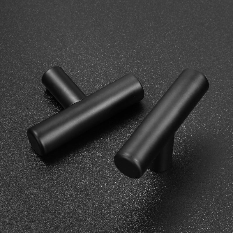 Estmoon 30 Pack Cabinet Knobs Matte Black Drawer Knobs Stainless Steel 2 Inch Overall Length Dresser Knobs for Cabinets Cupboard Bathroom Kitchen Hardware  Single Hole T Bar Knobs - Image 5